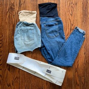 MATERNITY BUNDLE!!! Jeans shorts & support belt